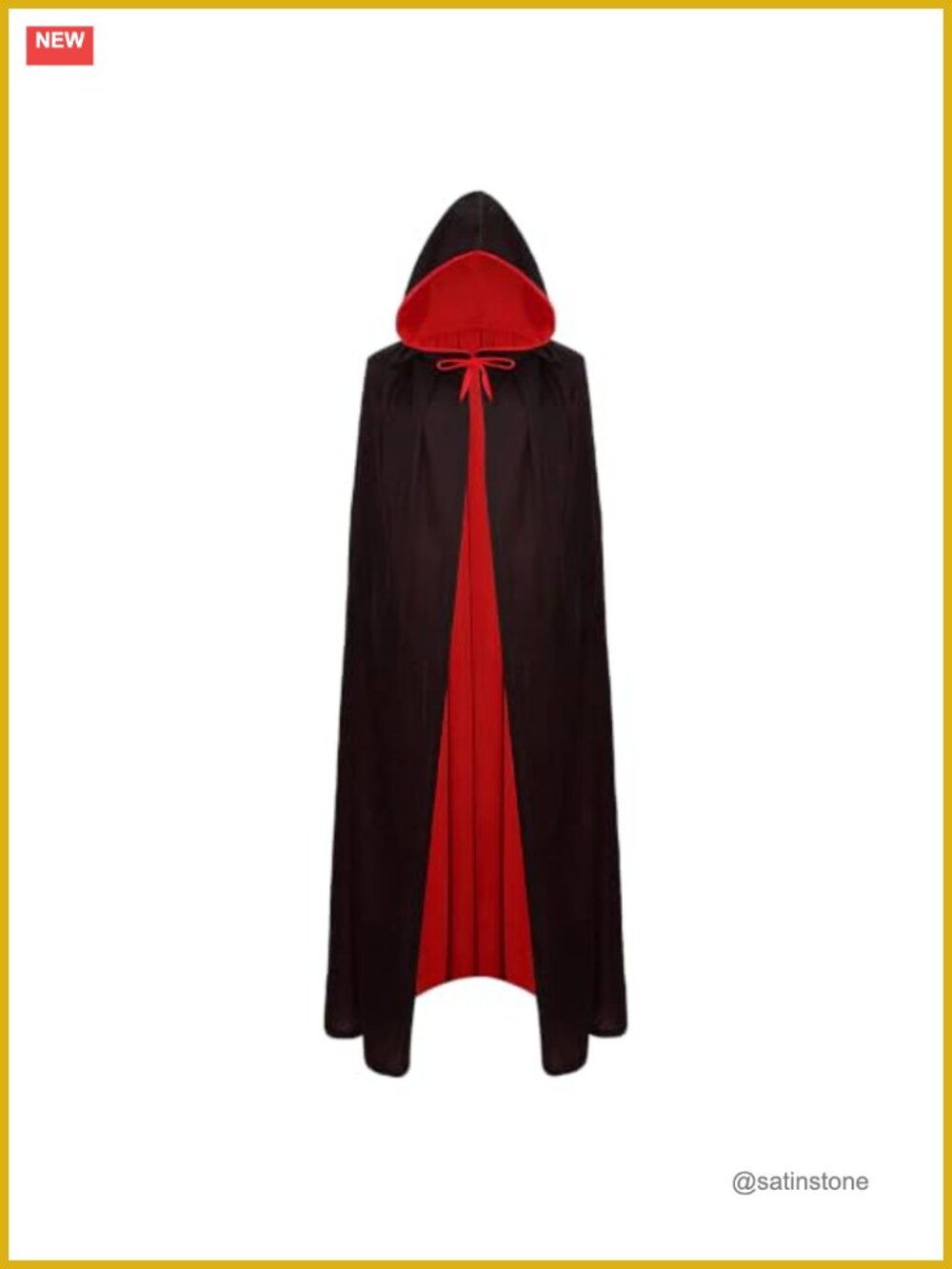 Reversible Hooded Cape Adult Halloween Costume Cosplay Cloak